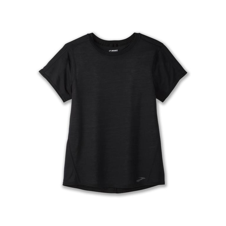 Brooks Distance Women's Short Sleeve Running Shirt - Black (67019-DIME)